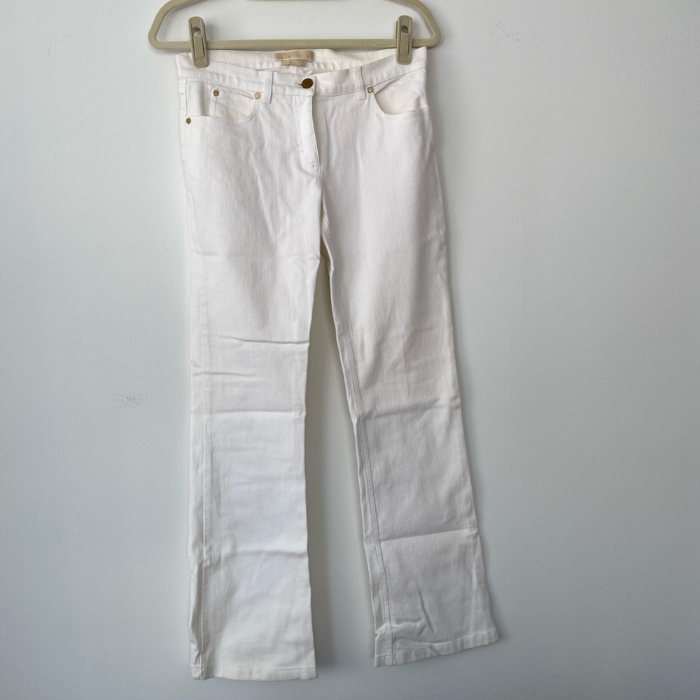 Michael Kors White Jeans Denim Pants Sz 2 Wide Leg